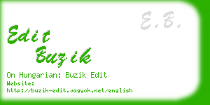 edit buzik business card